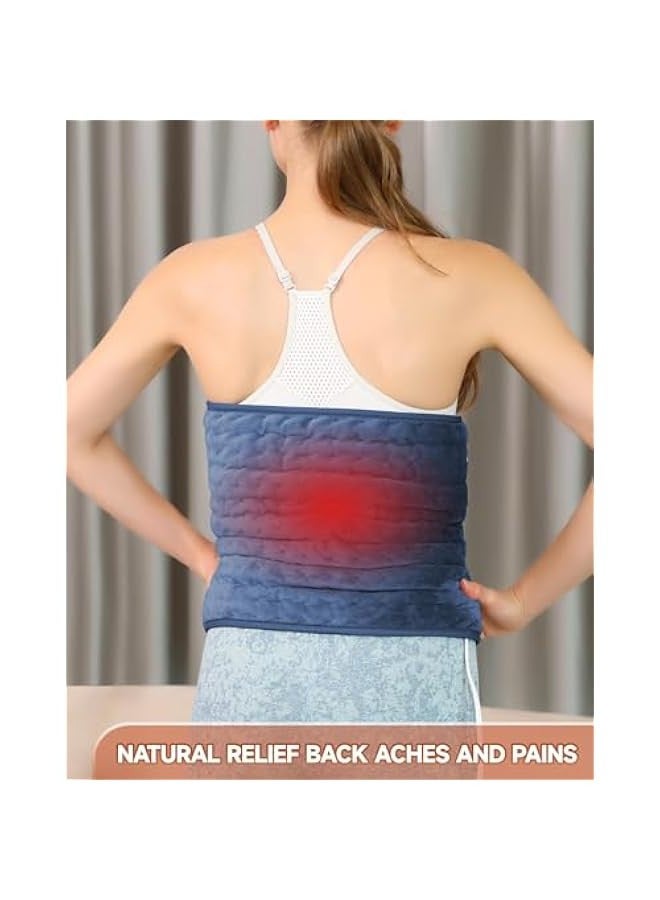 TRASSLE Heating Pad, Electric Heating Pads for Back, 6 Heat Settings Electric Heat Pad for Neck and Shoulder, 4 Timer Settings, Moist Heat Option, Auto Shut Off  - Image 4