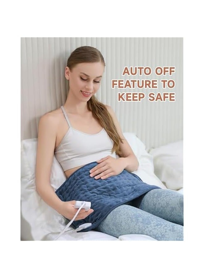 TRASSLE Heating Pad, Electric Heating Pads for Back, 6 Heat Settings Electric Heat Pad for Neck and Shoulder, 4 Timer Settings, Moist Heat Option, Auto Shut Off  - Image 5