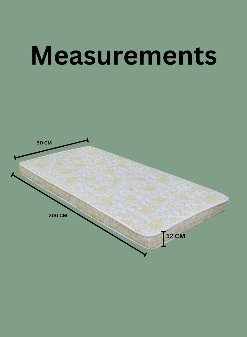 AFT Medical Single Size Mattress a High-Density Orthopedic Rebounded Mattress Made from A Good Quality Foam Material. Premium Quality Single Use Mattress for Superior Comfort and Durability 200 cm*90 cm*12 cm (Arfan) - Image 2