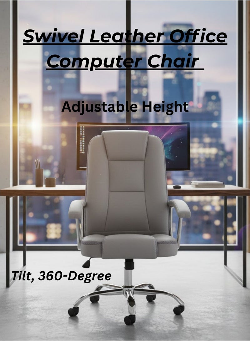 Furalux Executive Office Chair with 3D Armrests, Modern Ergonomic Computer Desk Chair, Swivel Task Chair with Adjustable Height for Office and Home Use - Image 4