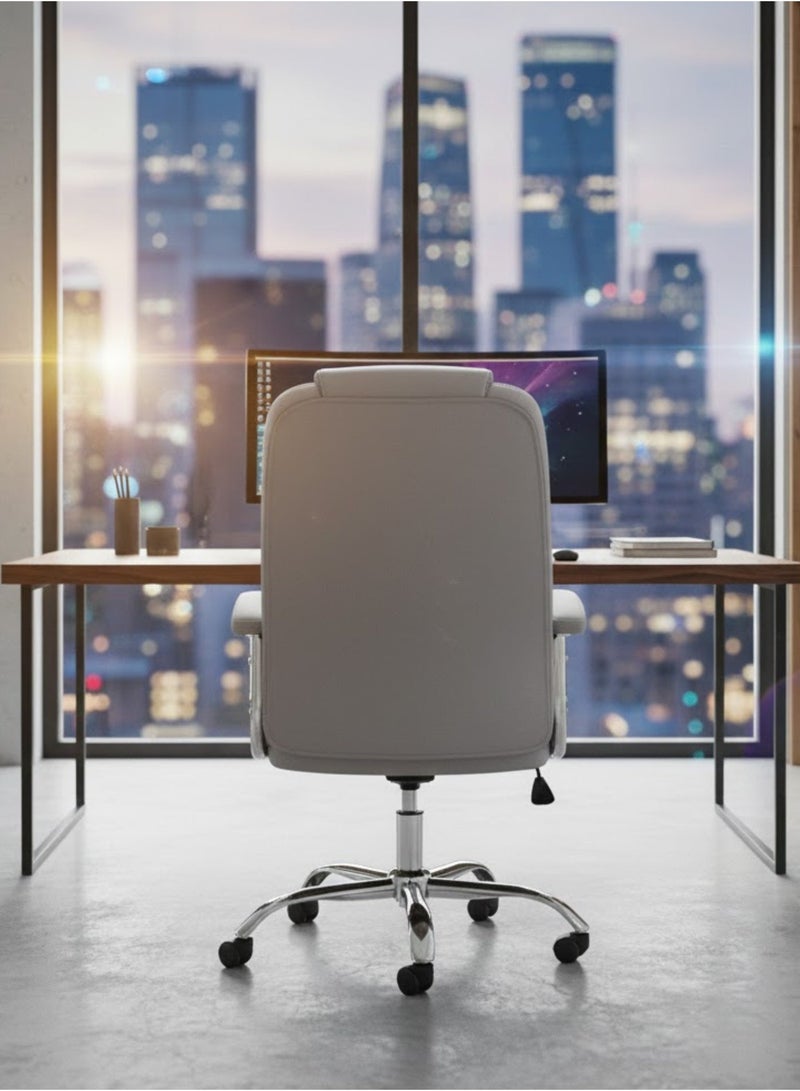 Furalux Executive Office Chair with 3D Armrests, Modern Ergonomic Computer Desk Chair, Swivel Task Chair with Adjustable Height for Office and Home Use - Image 5