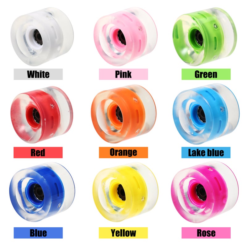 4pcs Skateboard Wheels LED Light UP Replacement Wheels Longboard Wheel Set 78A PU Crushing Wheel for Long Board Wheel Replacement - Image 4