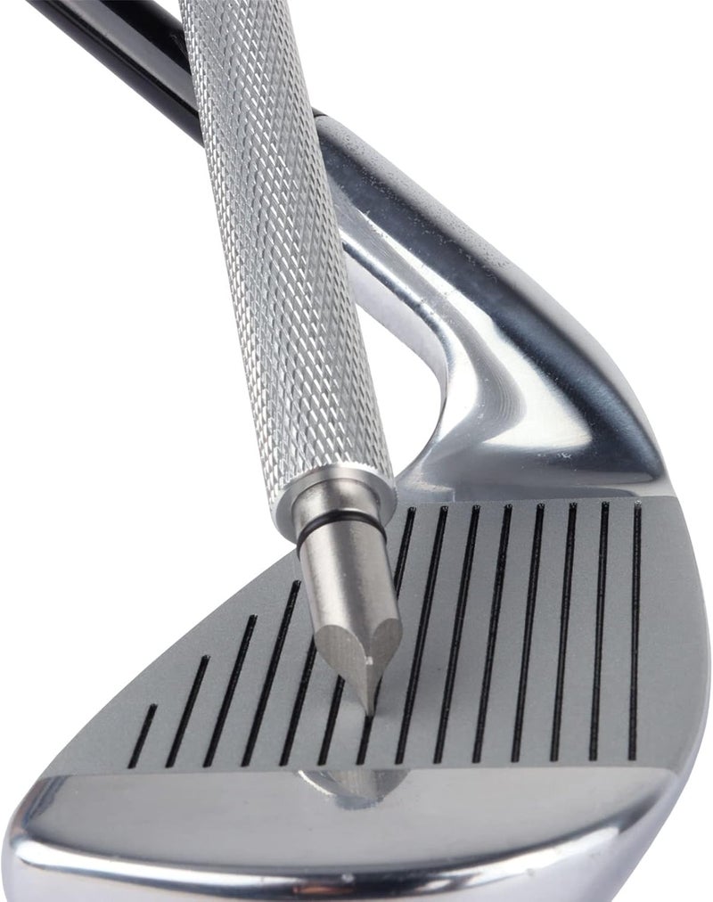 Bulex Golf Club Groove Sharpener, Re-Grooving Tool and Cleaner for Wedges & Irons - Generate Optimal Backspin - Suitable for U & V-Grooves - Image 1