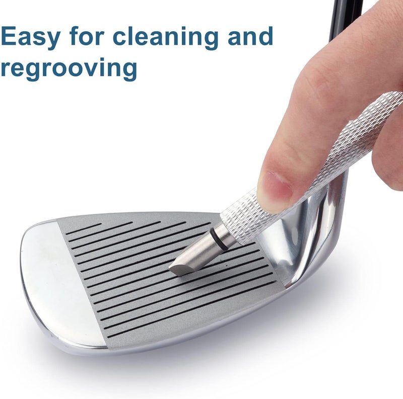 Bulex Golf Club Groove Sharpener, Re-Grooving Tool and Cleaner for Wedges & Irons - Generate Optimal Backspin - Suitable for U & V-Grooves - Image 2