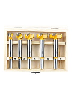 NIBEMINENT 5-Piece Forstner Drill Bit Set Silver/Gold  - Image 4