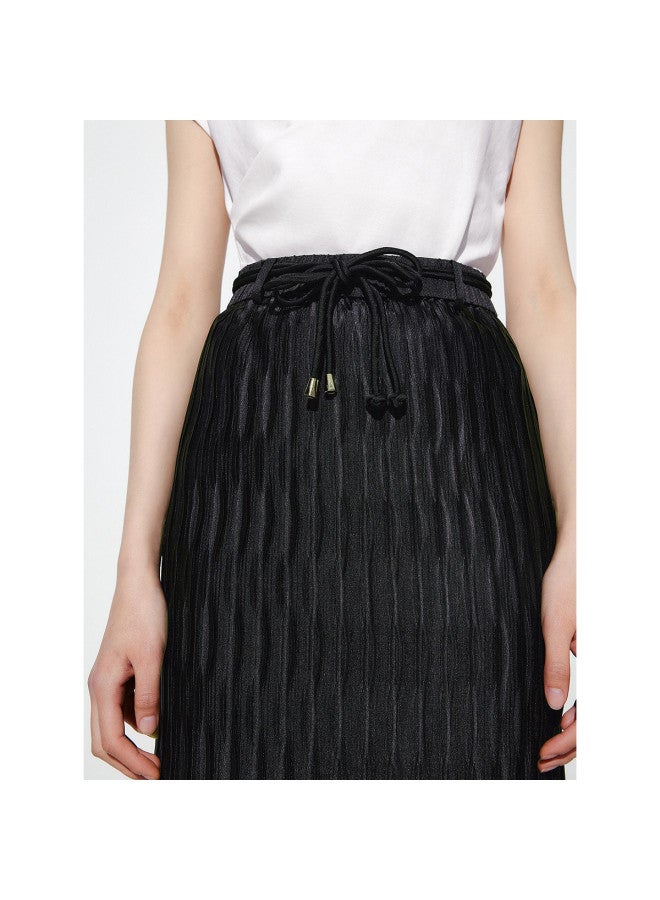 Waxbird Summer Wave Pleat Mid-length Elegant Women's Half Skirt - Image 5