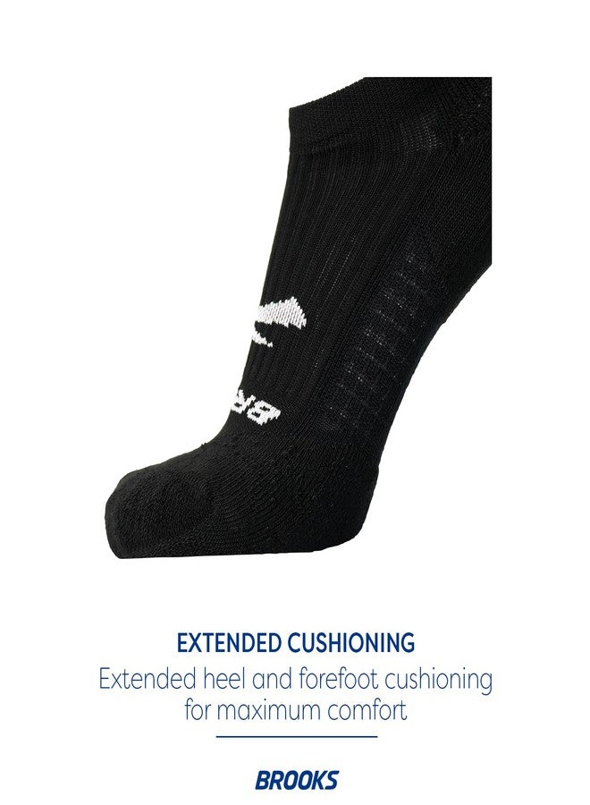 Brooks Ghost No Show Socks I Performance Running Low Profile Socks with Arch Support for Men & Women - Black - Small - Image 4