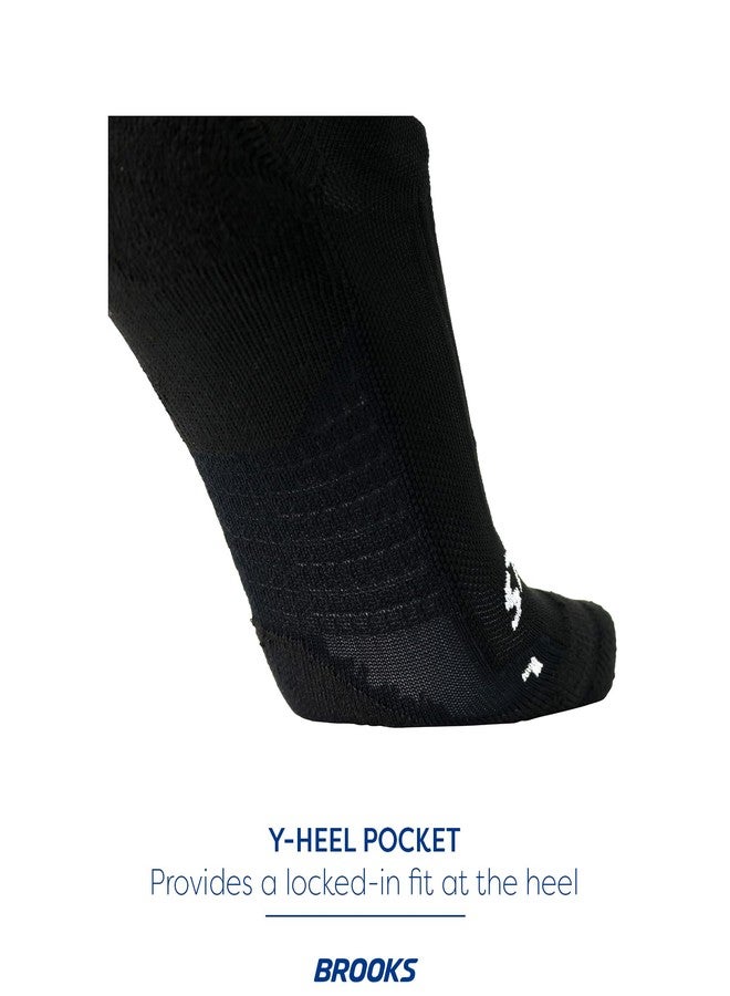 Brooks Ghost No Show Socks I Performance Running Low Profile Socks with Arch Support for Men & Women - Black - Small - Image 5