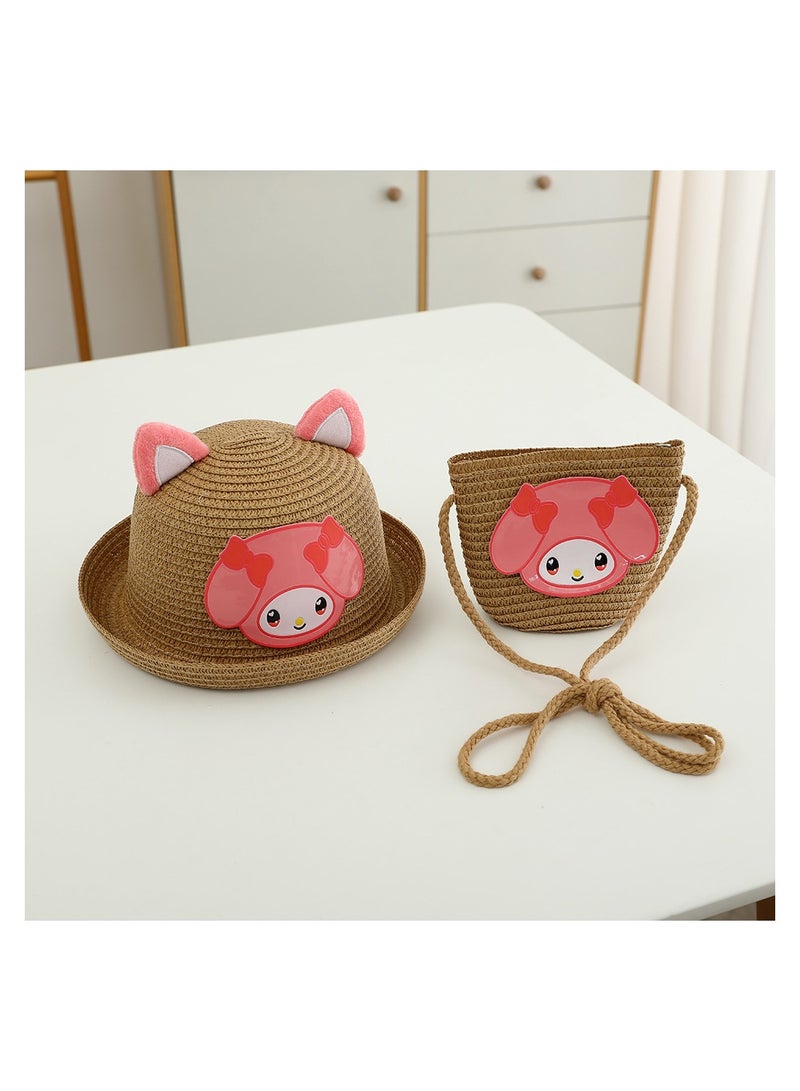 KUYING New Beach Girl Hat Beach Sunscreen Hat 