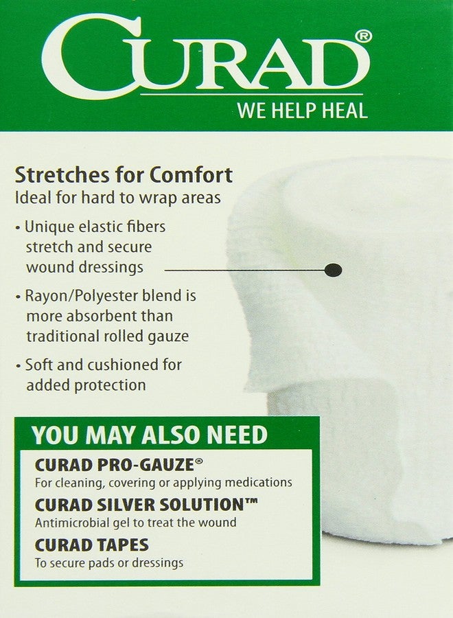 CURAD Stretch Rolled Gauze 3" x 2.5 yds., Pack of 24 - Image 3