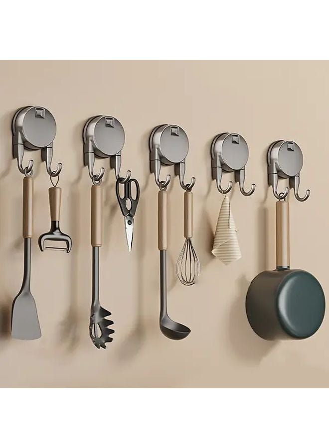 3 خطاطيف سوداء بقاعدة شفط قوية، لاصقة مفرغة من الهواء، لا تحتاج إلى ثقب للتثبيت، للمطبخ والحمام - Image 5