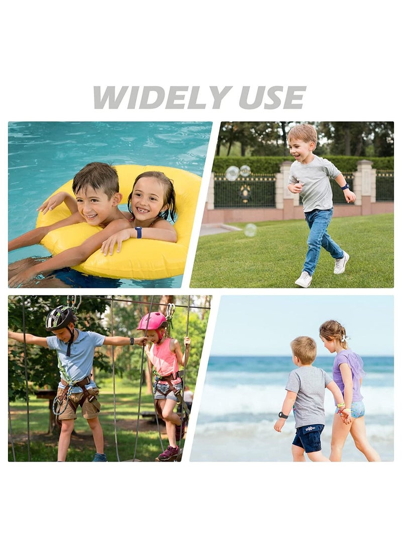 Captaintech 2 Pack Airtag Wristband Compatible with Apple AirTag Soft Adjustable Bracelet Watch Band for Kids Toddler Baby Children Elders - Image 2