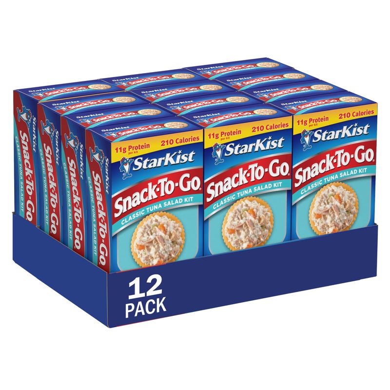 StarKist Snack-To-Go Ready to Eat Meals Tuna Salad Kit, 3.6 oz (12 Pack) Classic Tuna Salad with Crackers Kit. - Image 1