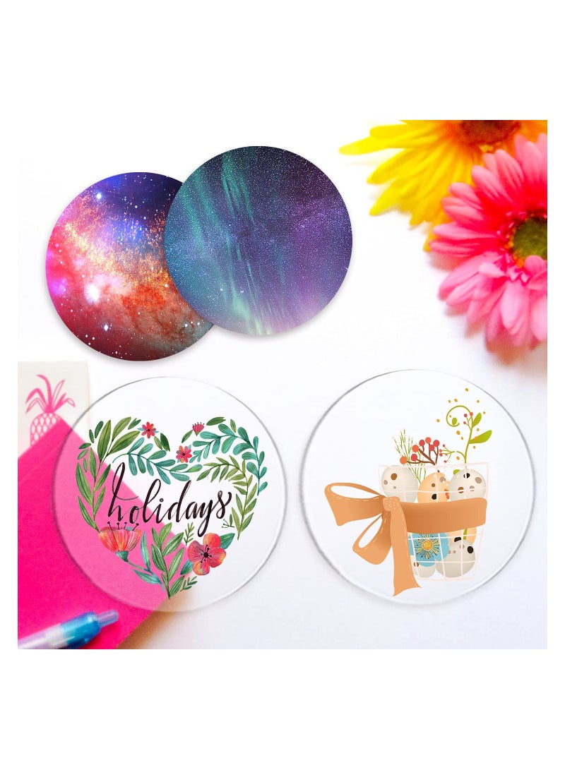 Eworld 20 Piece Clear Acrylic Transparent Round Disc for Engraving Name Cards and Painting - Image 4