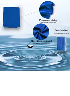 Qiccijoo Qiccijoo Quick Dry Towel Turkish Beach Towel Oversized 130*80cm/51.2*31.5in Microfiber Towel Super Absorbent, Travel & Sports & Camping Towel Gym Towel Yoga Towel（Blue）  - Image 3