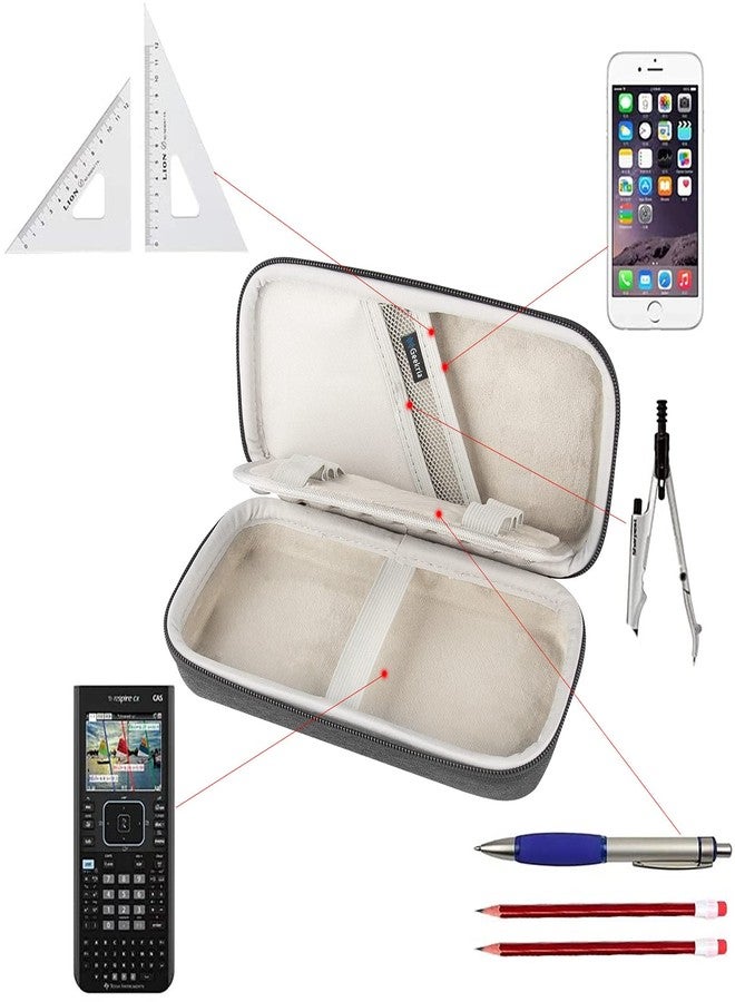 GEEKRIA Shield Case for Texas Instruments TI-84 Plus CE Color, TI-83 Plus Calculators, Replacement Protective Hard Shell Travel Carrying Bag with Room for Accessories - Image 2