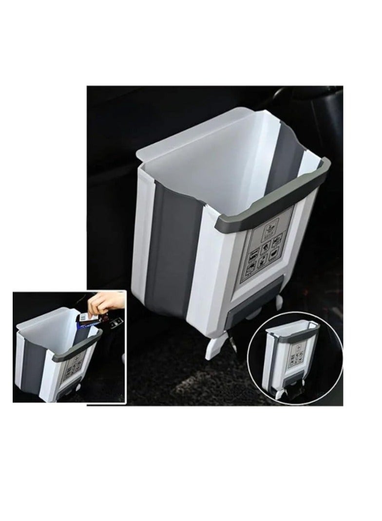 Foldable silicone trash can with a hole for roll trash bags  - Image 3
