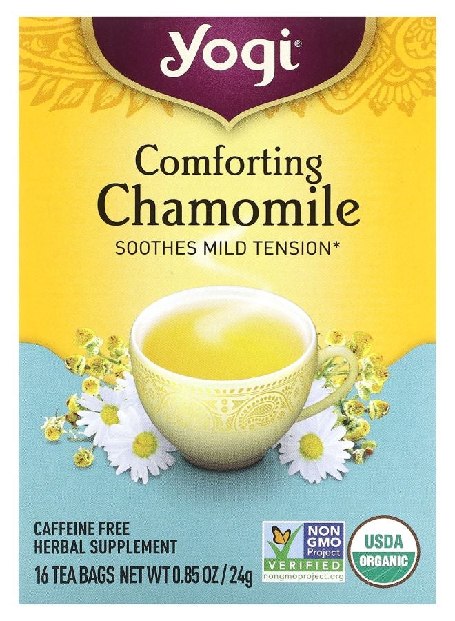 Yogi Tea Comforting Chamomile Caffeine Free 16 Tea Bags .85 oz (24 g)