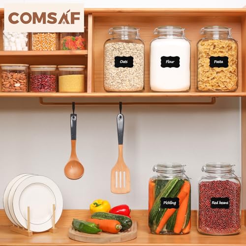 ComSaf 1 Gallon Glass Jar with Lid, Flour Sugar Storage Containers 128oz, Cereal containers storage, Glass Jars with Airtight Lid, Large Storage Containers with Lids for Pickled Egg, Herb, Set of 2 - Image 5