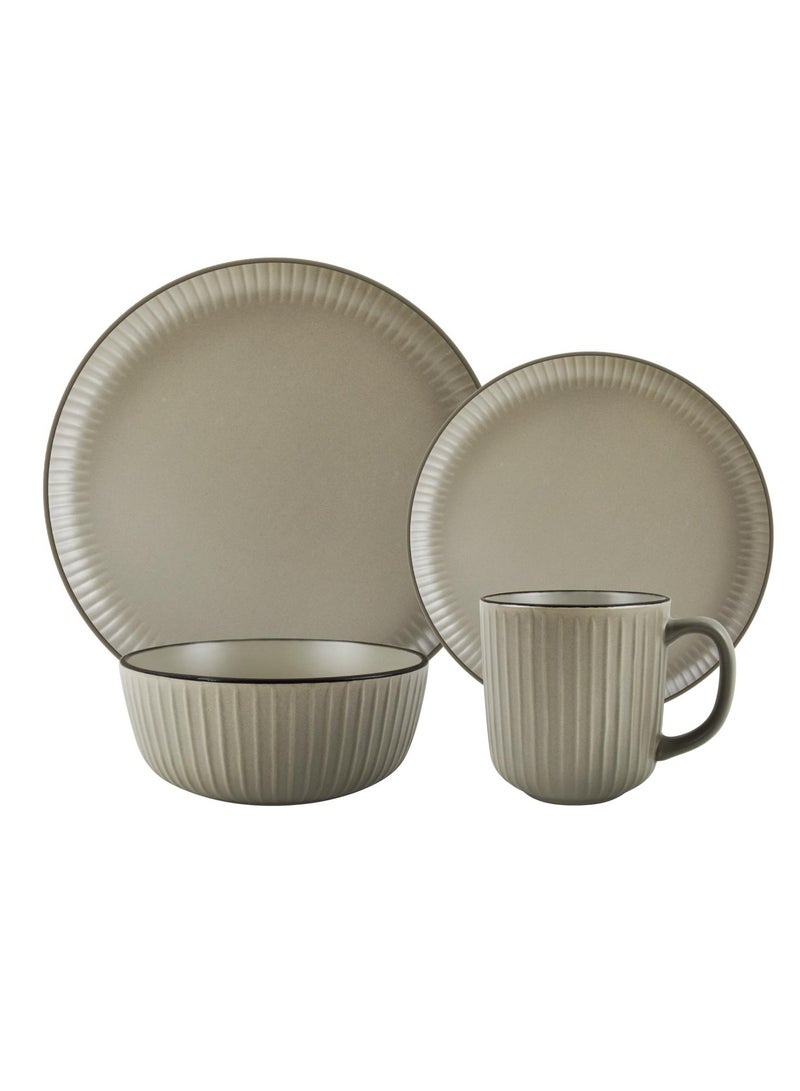 Kitchen Master 16 Pcs Embossed Dinner Set Mocha, Rssp33-M - Image 1