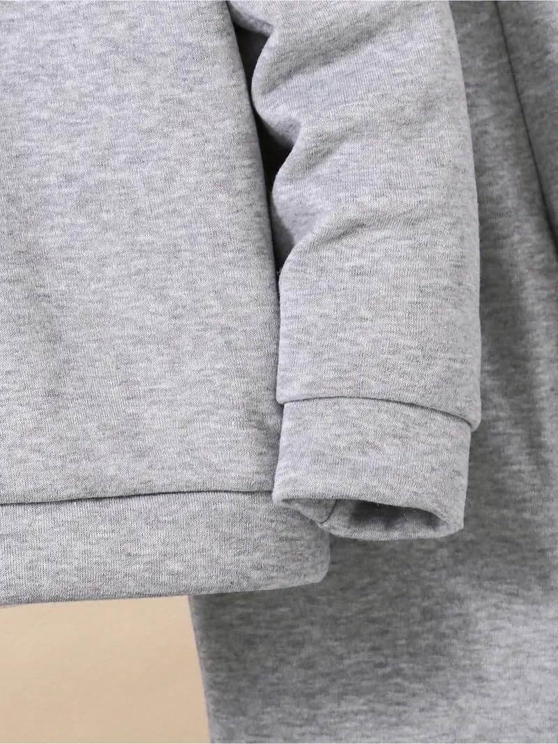 URBAN OX Trendy Printed Hoodie T-Shirt & Jogger Track Pant Clothing Set Jogging Suit For Boys | Stylish Co-Ord Set | Comfortable Kids Cord Set | Casual Wear For Kids Baby & Boys (Grey, 2-3 Yr) - Image 5