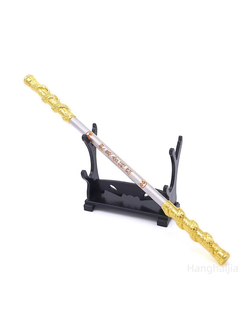 Hanghaijia Black Myth WuKong Props Ruyi Golden Cudgel ,Pilgrimage to The West Monkey King  22cm  Staff model  - Image 1