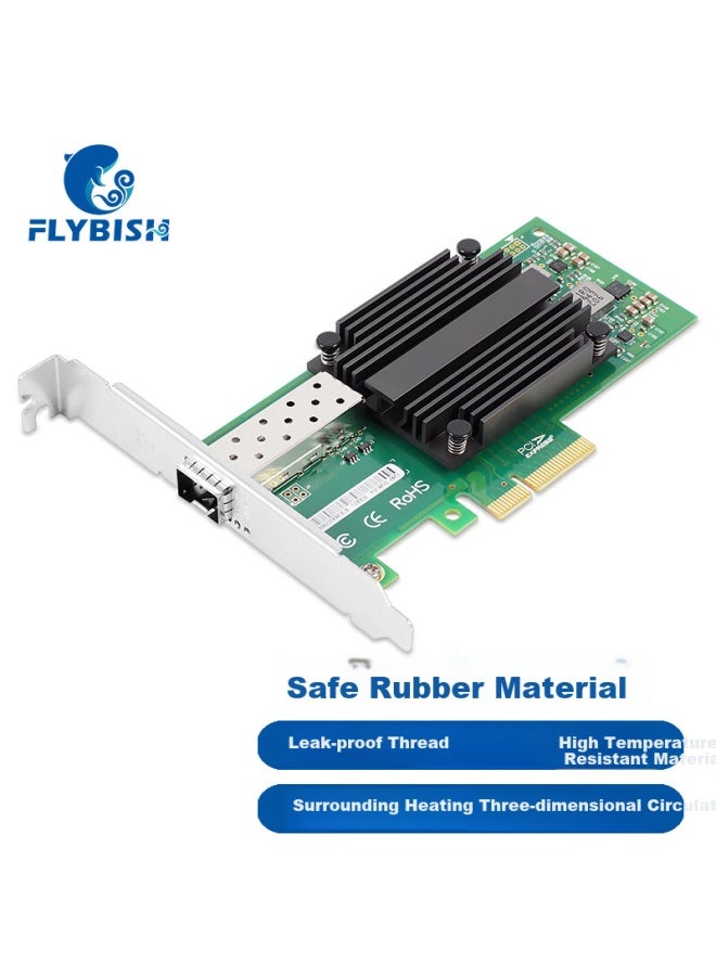 Flybish Intel 82599 Chip Pci-e X4 10g Gigabit Single Port Fiber Network Card X520-da1 Sfp+ Optical Port Server Network Adapter - Image 1