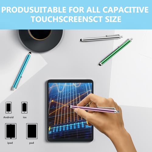 HESSION 5 Pack Stylus Pen for All capacitive Touch Screens Suitable for iPhone Ipad Samsung Galaxy Tablets Black - Image 3