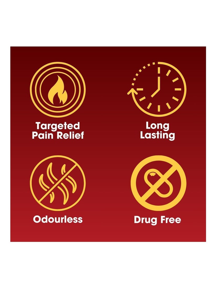 DEEP HEAT Pain Relief Heat Patch, Muscular Aches, Pains, Joint Stiffness (Pack of 4 Patches) - Image 2