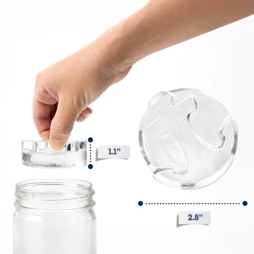 Fermentaholics Mason Jar Fermentation Kit | Wide mouth Jar Lacto-Fermentation Pickling Kit |Includes 4 Fermentation Lids, 4 Fermentation Glass Weights, Vegetable Tamper, & Wet Erase Glass Marker - Image 4