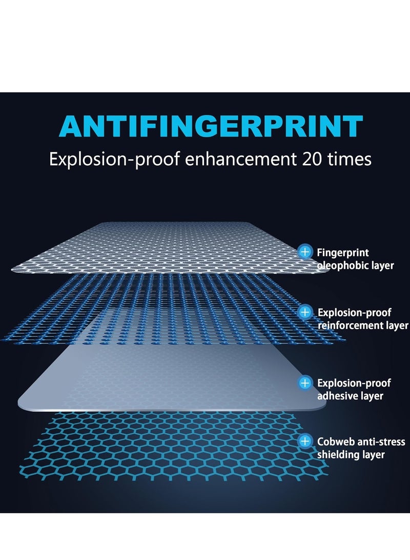 2+2 Pack Screen Protector for Vivo X200 FE, with Camera Lens Protector 9H Hardness Tempered Glass Bubble Free Anti-Scratch Anti-Fingerprint - Image 4