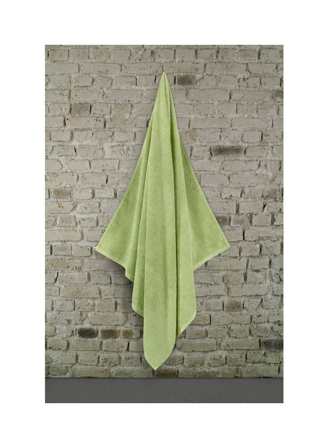 NIBEMINENT Organic Cotton Bath Towel Green 180x90cm - Image 4