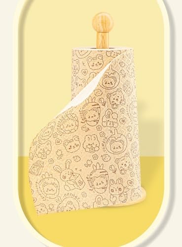 JXDSICH Durable Bamboo Kitchen Paper Towels,Unbleached Bamboo Fiber with Rayon,Dry and wet use, Thickened 4 paper Towel Rolls each carton,Hand washable only,Not machine washable - Image 2