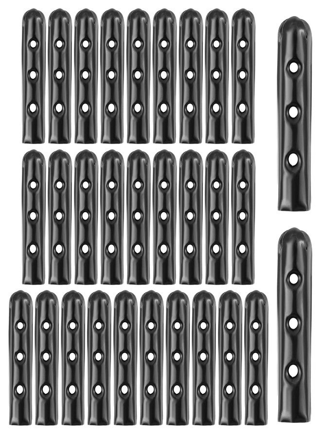 Tweruna 30 PCS Metal Aglets for Shoelaces, Black Shoe Lace Ends Tips Replacement, Aglets for Drawstrings - Image 1