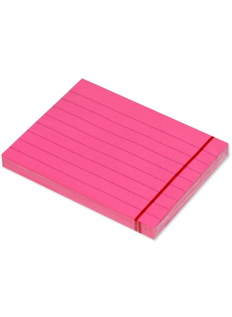 FIS Sticky Note Pad, 3X4 inches, Pack of 12, Ruled Neon Magenta -FSPO3X4RNMG - Image 3