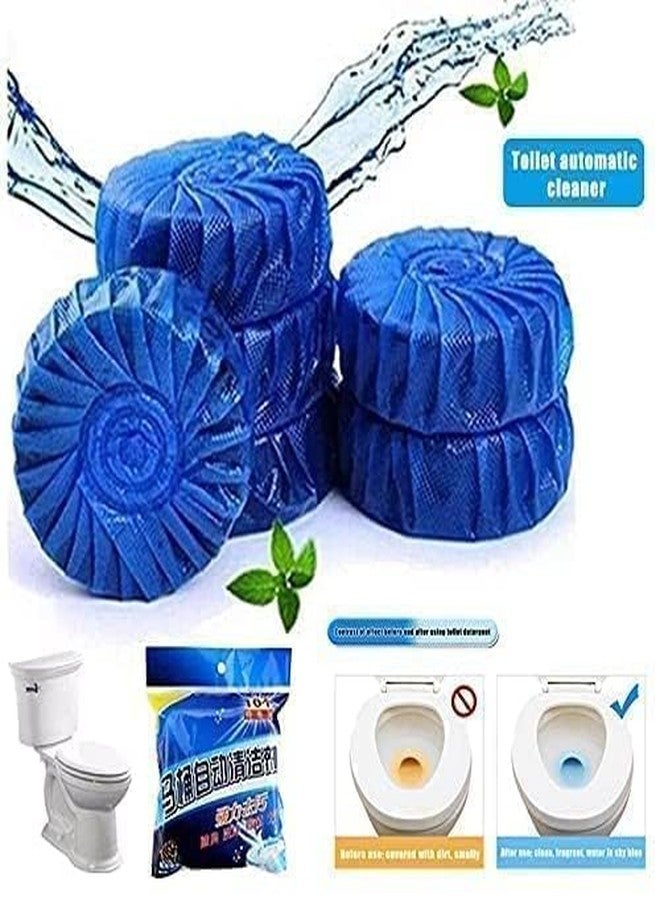 DHARMINSON Automatic Flush Toilet Bowl Cleaner Tablets Bathroom Toilet Tank Cleaner Detergent Powerful Cleaning Ball Toilet Blue Deep Clean Bubbles Long-Lasting Fresh Air No Pungent Odor Stain (10PCS) - Image 4