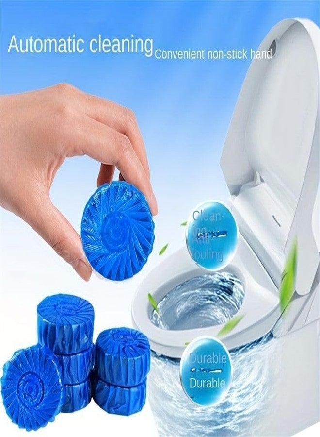 DHARMINSON Automatic Flush Toilet Bowl Cleaner Tablets Bathroom Toilet Tank Cleaner Detergent Powerful Cleaning Ball Toilet Blue Deep Clean Bubbles Long-Lasting Fresh Air No Pungent Odor Stain (10PCS) - Image 5