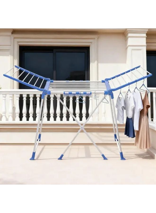 2025 F Type Foldable Air Dry Rack Heavy Duty Metal Frame Indoor Outdoor Space Saving - Image 1