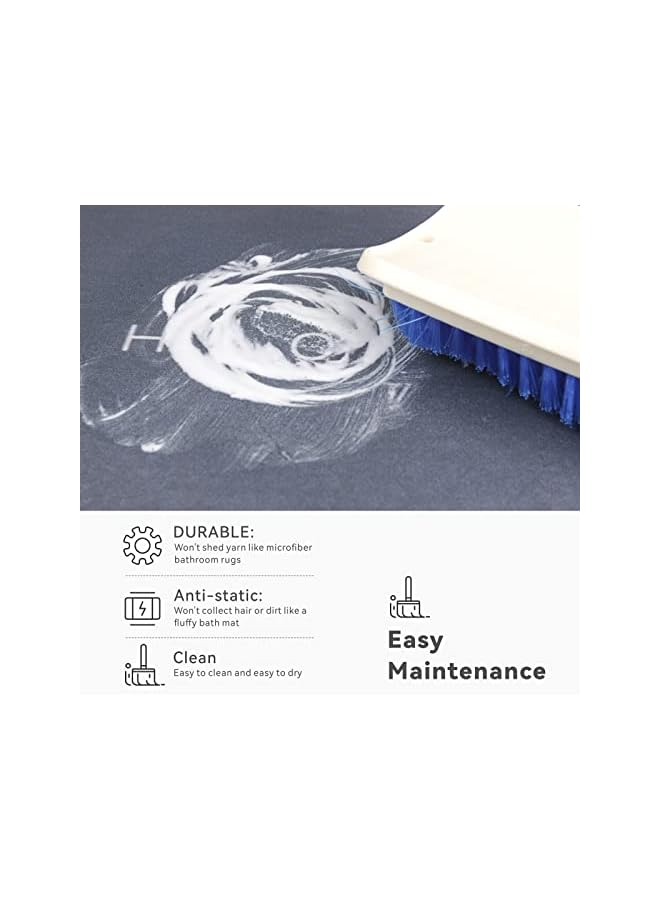 The Bros Diatom Bath Mats,Anti-Slip Bathroom Floor Mats and Quick Dry Bath Rug,Super Absorbent Bathtub Mat with Non-Slip,Thickened,Soft, Easier Clean Carpet, Blue Rectangle (60 x 40 cm, Blue) - Image 5