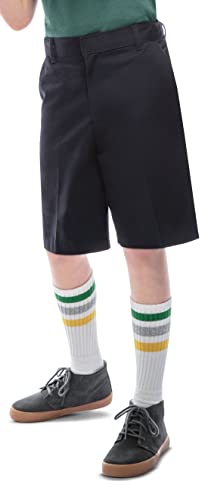 Classroom Big Boys' Uniform Husky Flat Front Short, Navy Blue, 14 Husky - Image 1