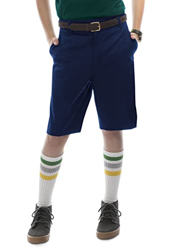 Classroom Big Boys' Uniform Husky Flat Front Short, Navy Blue, 14 Husky - Image 3