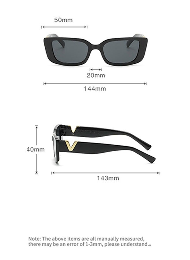 Ant 2-Piece Retro Rectangle Sunglasses for Women and Men, Square Sun Protection Glasse, UV400 Protection Glasse, Vintage  Fashion Frame Driving Glasses - Image 3