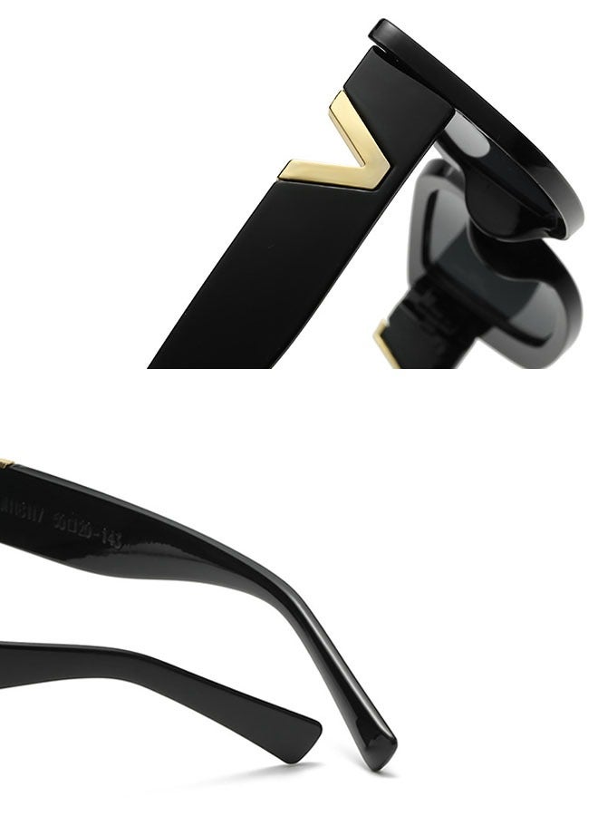 Ant 2-Piece Retro Rectangle Sunglasses for Women and Men, Square Sun Protection Glasse, UV400 Protection Glasse, Vintage  Fashion Frame Driving Glasses - Image 4