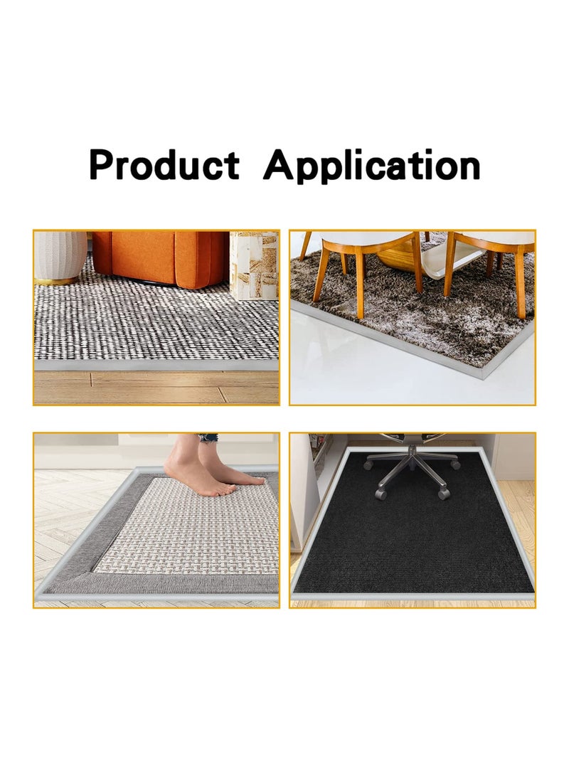 Cobest Floor Rubber Transition Strip, Self Adhesive Carpet to Tile Transition Strip Edging Trim Strip for Threshold Transitions with a Height Less Than 5 mm/0.2in, Flexible Threshold Strips(3 Meters) - Image 5