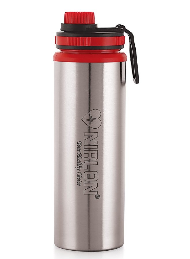 NIRLON Eco Star Stainless Steel Water Bottle 900ml, Water Sipper Bottles for Fridge, School,Gym,Home,Office,Boys, Girls, Kids, Leak Proof(Red Colour | Set of 1) - Image 1