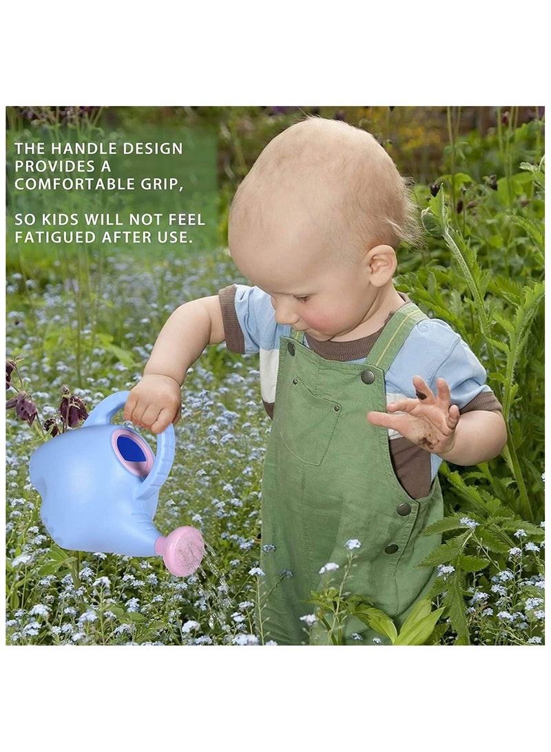 Generic Gallon Plastic Watering Can Small Lightweight Cute Indoor Outdoor Garden Plants, Watering Can with Shower Head Elephant: Blue Body Pink Head  - Image 5