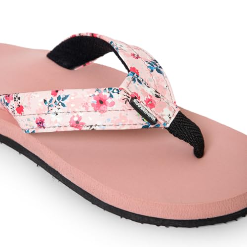 SHAPECRUNCH Women's Arch Support Slippers | Ortho Flipflops with soft MCR footbed - Reduce Pressure on Feet, Joints, and Back (Pink - Floral, UK Footwear Size System, Adult, Women, Numeric, Medium, 9) - Image 3