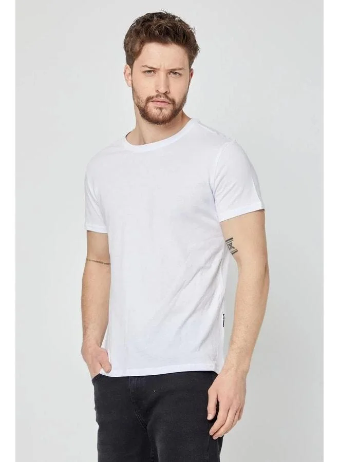Mmetalic  Men's Multi-Colored 100% Cotton T-Shirt Regular Fit Relaxed Cut Crew Neck 5-Pack Basic T-Shirt Set for Men | Best Price UAE