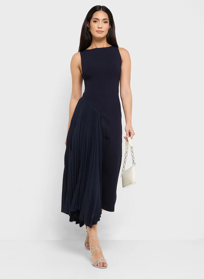 Ted Baker Pleated Knit Midi Dress