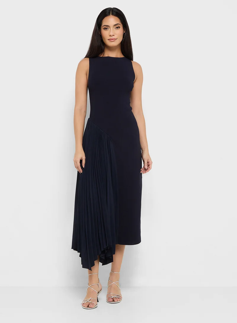 تيد بيكر Pleated Knit Midi Dress